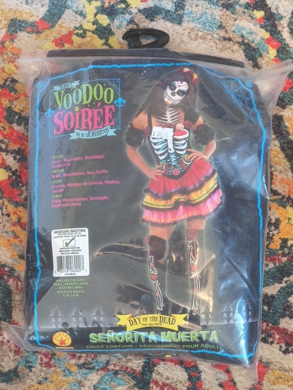 Señorita Muerta Adult Day of the Dead Or Halloween Costume - Medium